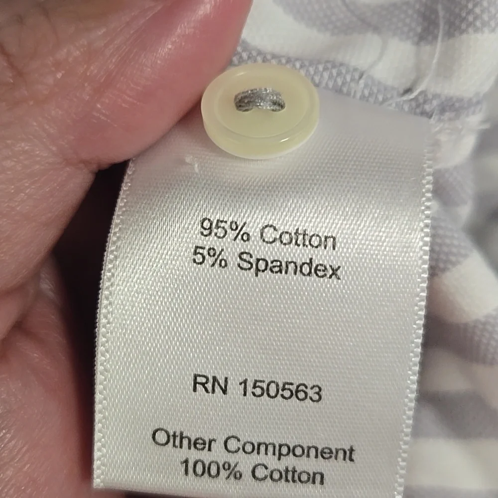 HINSON WU-"Halsey" 3/4 Sleeve Oversize Stripe Shirt-Size Medium - Picture 14 of 15